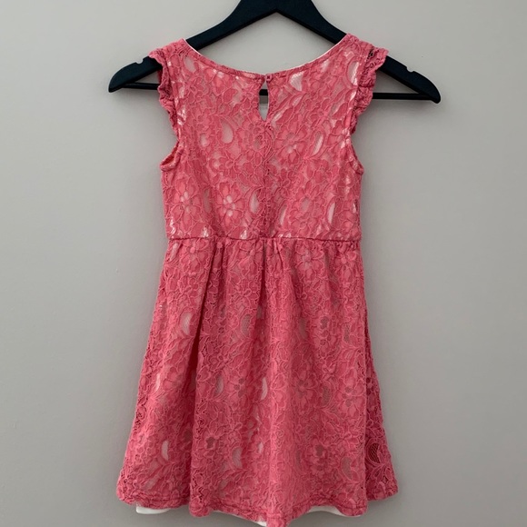 GUC Girls Lace Dress Pink - Size 8 - Picture 2 of 3